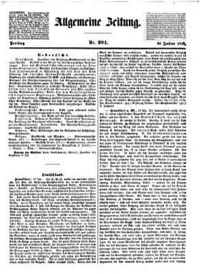 Allgemeine Zeitung Freitag 20. Juli 1849