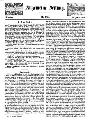 Allgemeine Zeitung Montag 23. Juli 1849