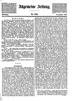 Allgemeine Zeitung Dienstag 24. Juli 1849