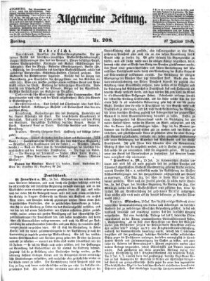 Allgemeine Zeitung Freitag 27. Juli 1849