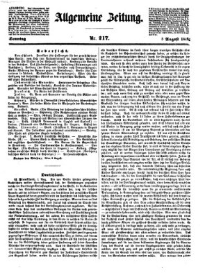 Allgemeine Zeitung Sonntag 5. August 1849