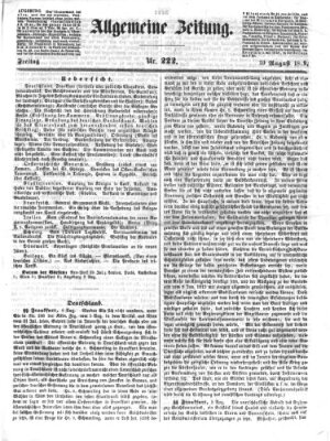 Allgemeine Zeitung Freitag 10. August 1849