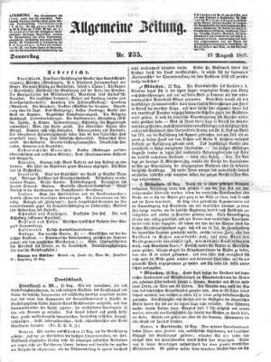 Allgemeine Zeitung Donnerstag 23. August 1849