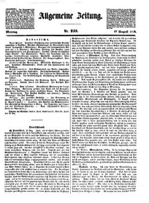 Allgemeine Zeitung Montag 27. August 1849