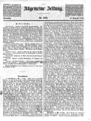 Allgemeine Zeitung Dienstag 28. August 1849