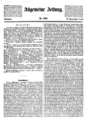 Allgemeine Zeitung Sonntag 23. September 1849