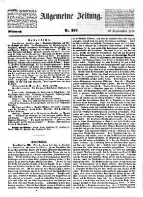 Allgemeine Zeitung Mittwoch 26. September 1849