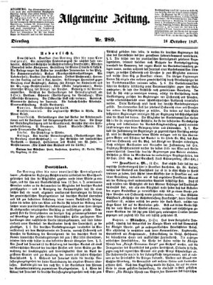 Allgemeine Zeitung Dienstag 16. Oktober 1849