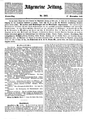 Allgemeine Zeitung Donnerstag 27. Dezember 1849