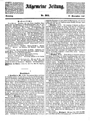 Allgemeine Zeitung Sonntag 30. Dezember 1849