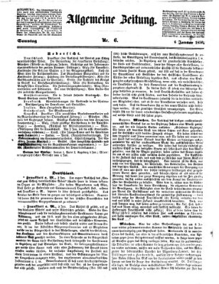 Allgemeine Zeitung Sonntag 6. Januar 1850