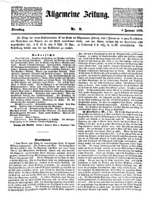 Allgemeine Zeitung Dienstag 8. Januar 1850