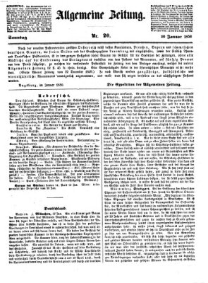 Allgemeine Zeitung Sonntag 20. Januar 1850