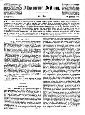 Allgemeine Zeitung Donnerstag 24. Januar 1850