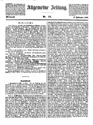 Allgemeine Zeitung Mittwoch 20. Februar 1850