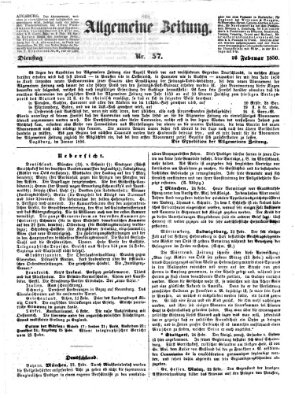 Allgemeine Zeitung Dienstag 26. Februar 1850