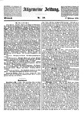 Allgemeine Zeitung Mittwoch 27. Februar 1850