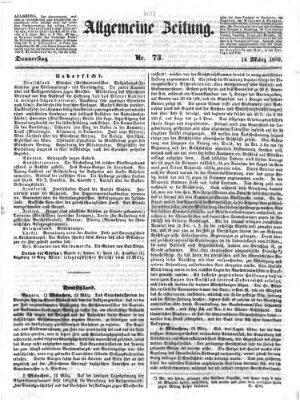 Allgemeine Zeitung Donnerstag 14. März 1850