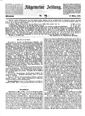 Allgemeine Zeitung Mittwoch 20. März 1850