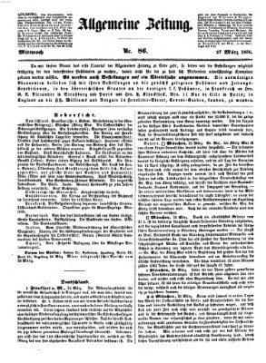 Allgemeine Zeitung Mittwoch 27. März 1850