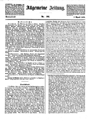 Allgemeine Zeitung Samstag 6. April 1850