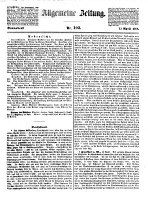 Allgemeine Zeitung Samstag 13. April 1850