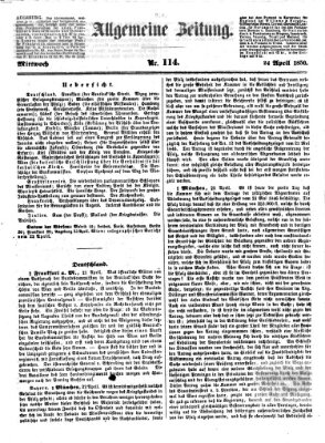 Allgemeine Zeitung Mittwoch 24. April 1850