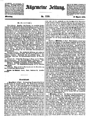 Allgemeine Zeitung Montag 29. April 1850