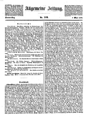 Allgemeine Zeitung Donnerstag 2. Mai 1850