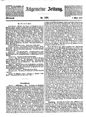 Allgemeine Zeitung Mittwoch 8. Mai 1850