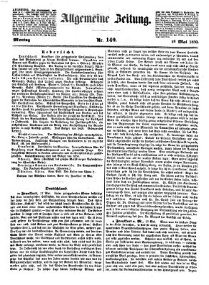 Allgemeine Zeitung Montag 20. Mai 1850