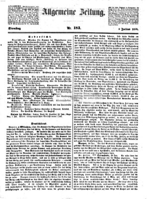 Allgemeine Zeitung Dienstag 2. Juli 1850