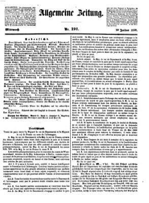 Allgemeine Zeitung Mittwoch 10. Juli 1850