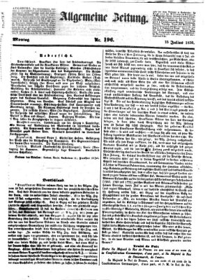 Allgemeine Zeitung Montag 15. Juli 1850