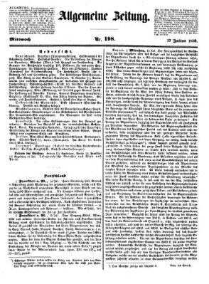 Allgemeine Zeitung Mittwoch 17. Juli 1850