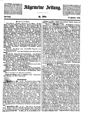 Allgemeine Zeitung Freitag 19. Juli 1850