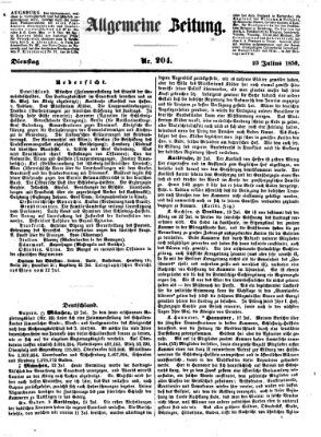 Allgemeine Zeitung Dienstag 23. Juli 1850