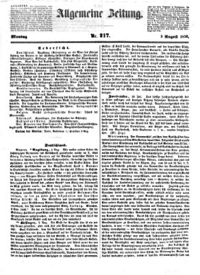 Allgemeine Zeitung Montag 5. August 1850