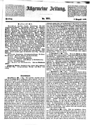 Allgemeine Zeitung Freitag 9. August 1850