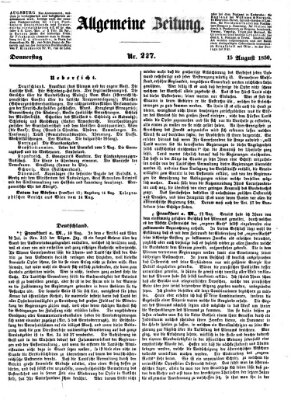 Allgemeine Zeitung Donnerstag 15. August 1850