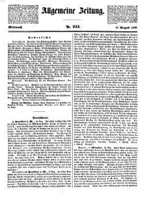 Allgemeine Zeitung Mittwoch 21. August 1850