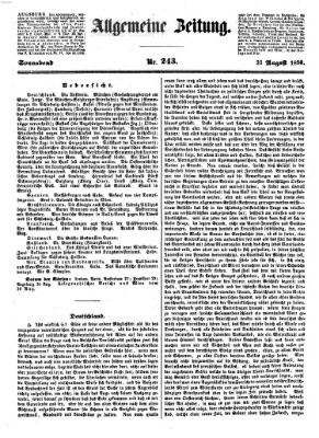 Allgemeine Zeitung Samstag 31. August 1850