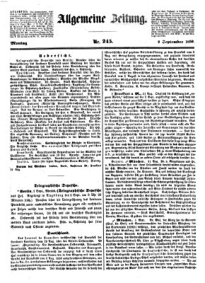 Allgemeine Zeitung Montag 2. September 1850