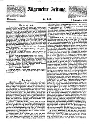 Allgemeine Zeitung Mittwoch 4. September 1850