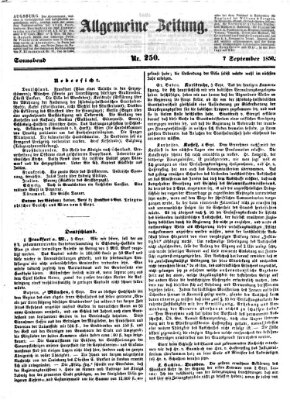 Allgemeine Zeitung Samstag 7. September 1850