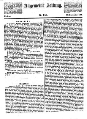 Allgemeine Zeitung Freitag 13. September 1850