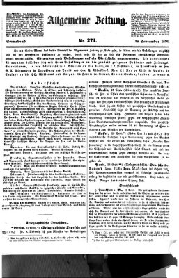 Allgemeine Zeitung Samstag 28. September 1850