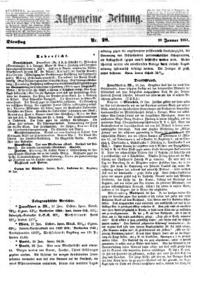 Allgemeine Zeitung Dienstag 28. Januar 1851