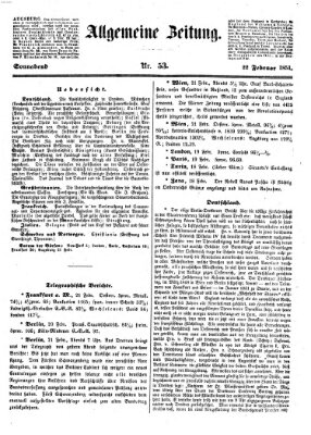 Allgemeine Zeitung Samstag 22. Februar 1851