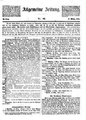 Allgemeine Zeitung Freitag 21. März 1851